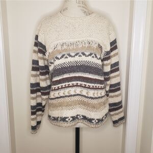 90s Scandinavian Stripe Knit Sweater